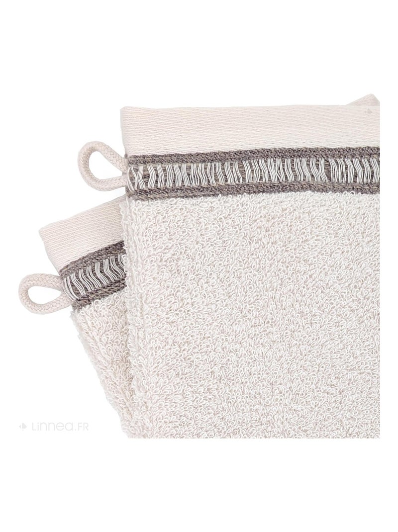 Gant de toilette  DRY Beige/Noir - Kiabi