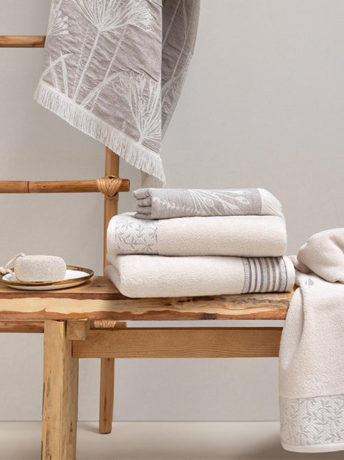 Gant de toilette DRY VINE coton beige - Kiabi