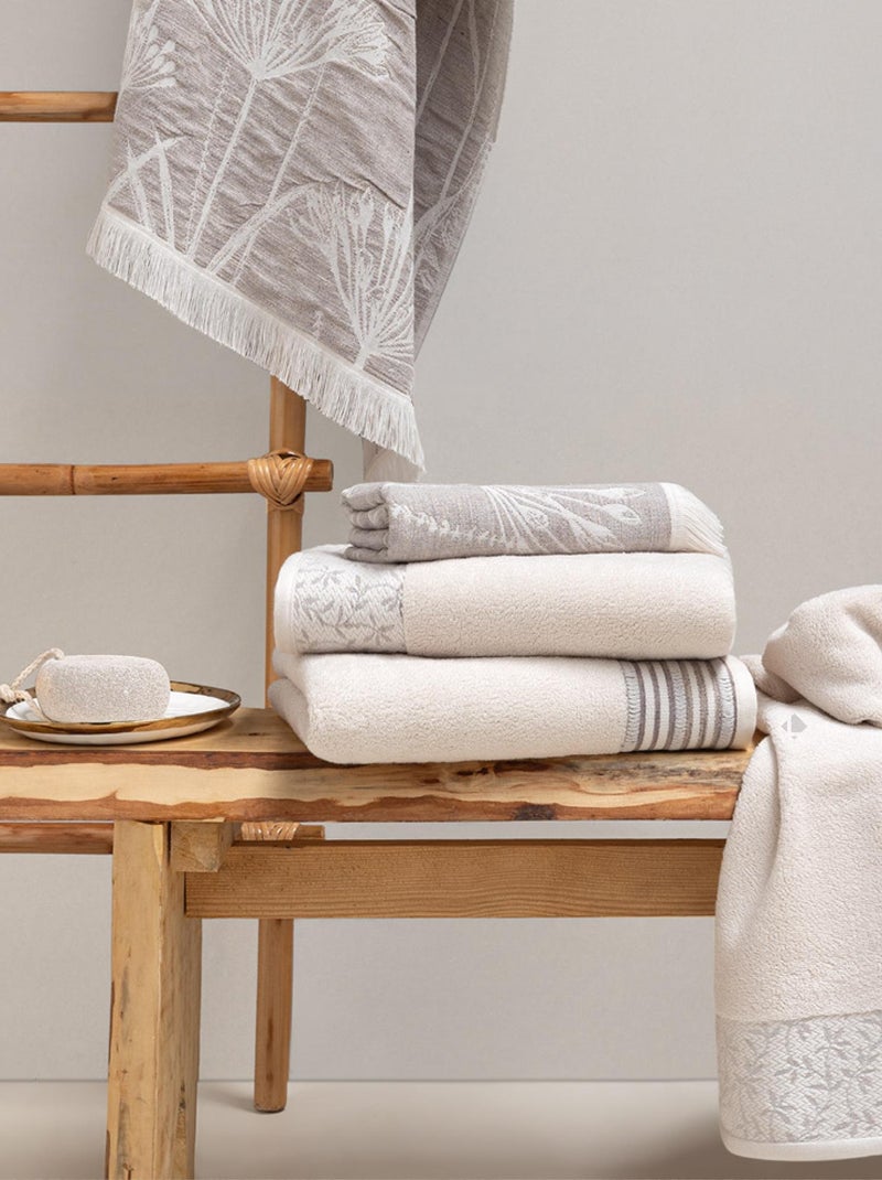 Gant de toilette DRY VINE coton beige Beige - Kiabi