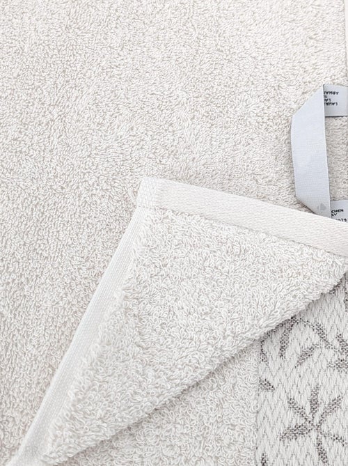 Gant de toilette DRY VINE coton beige - Kiabi