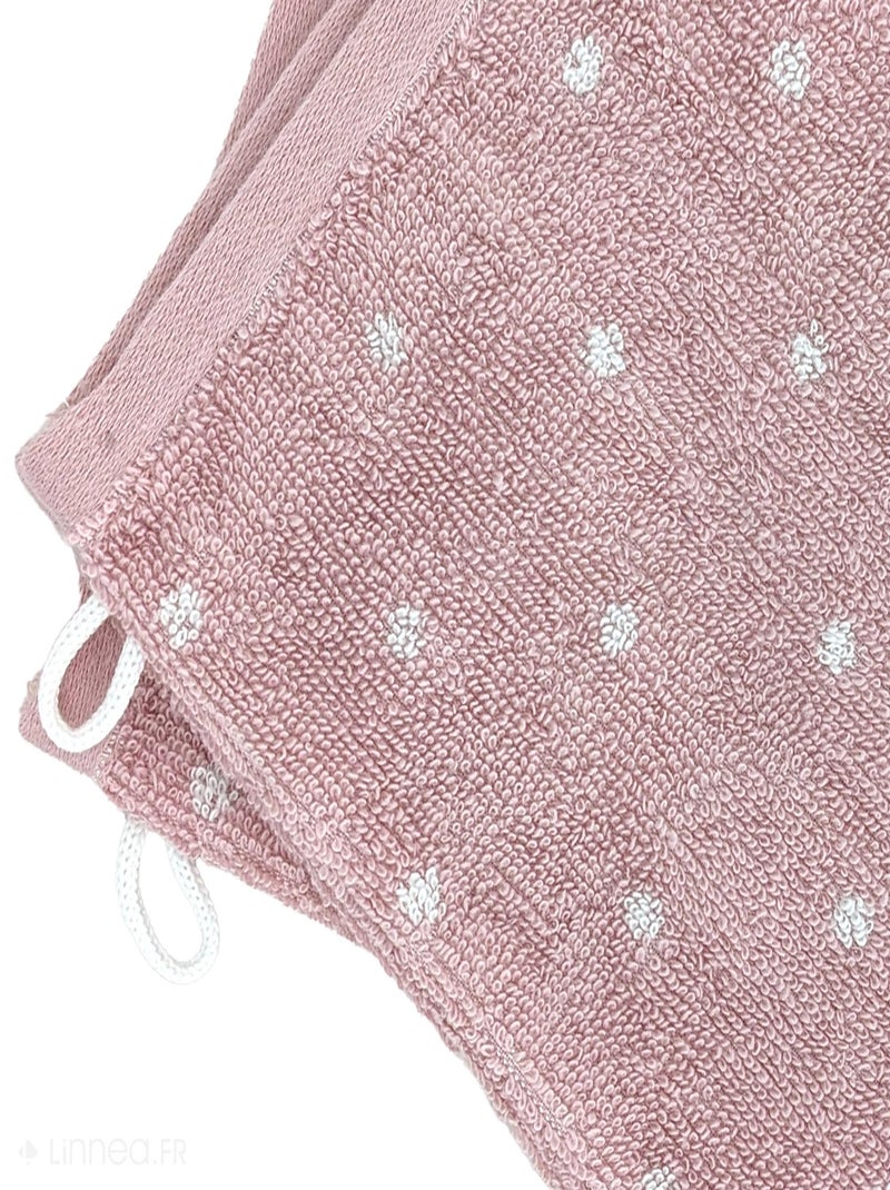 Gant de toilette EFFICIENCE DOTS Rose parme - Kiabi