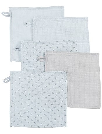 Gant de toilette en coton Bio Oekotex - Lot de 5 - ROBA 'Lil Planet'
