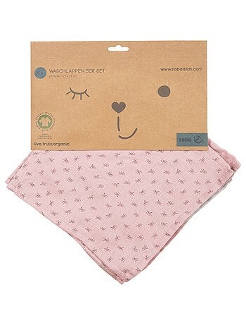 Gant de toilette en coton Bio Oekotex - Lot de 5 - ROBA 'Lil Planet'