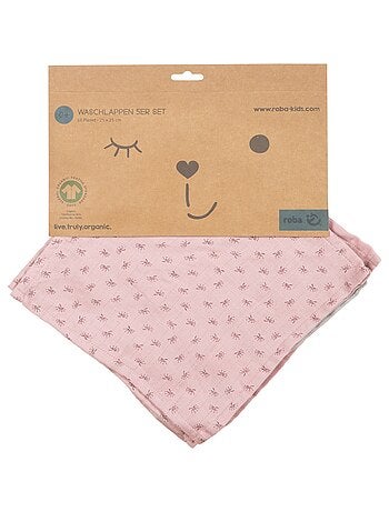 Gant de toilette en coton Bio Oekotex - Lot de 5 - ROBA 'Lil Planet'