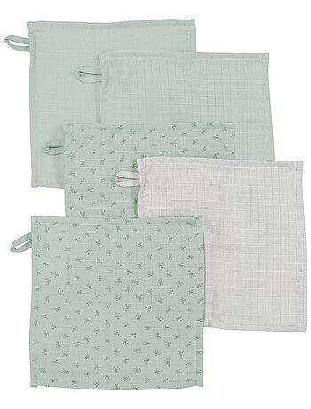 Gant de toilette en coton Bio Oekotex - Lot de 5 - ROBA 'Lil Planet'