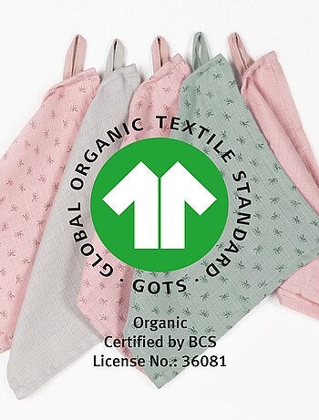 Gant de toilette en coton Bio Oekotex - Lot de 5 - ROBA 'Lil Planet'