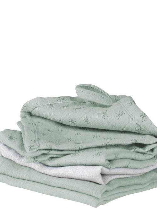 Gant de toilette en coton Bio Oekotex - Lot de 5 - ROBA 'Lil Planet' - Kiabi