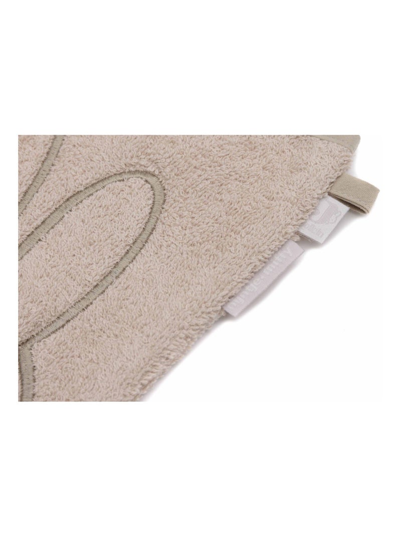 Gant de toilette éponge en coton Jollein Beige - Kiabi