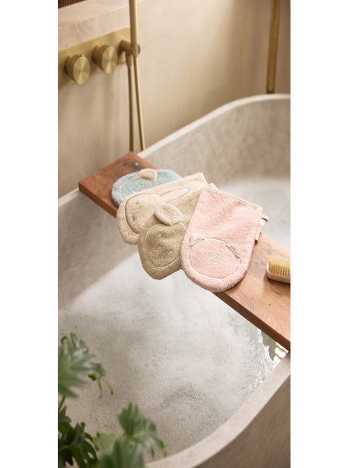 Gant de toilette éponge en coton Jollein - Kiabi