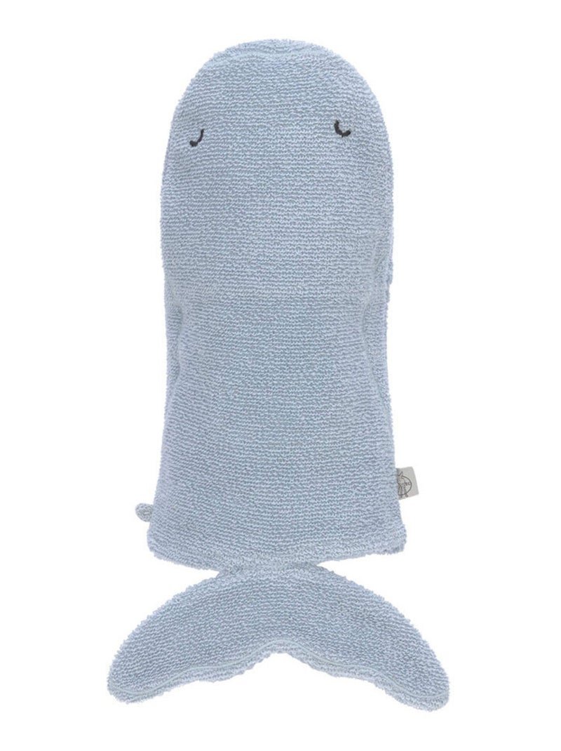 Gant de toilette et de jeu en éponge Baleine Bleu - Kiabi