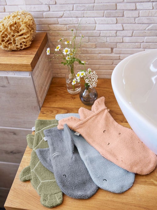 Gant de toilette et de jeu en éponge Pieuvre - Kiabi