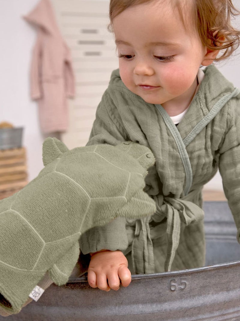 Gant de toilette et de jeu en éponge Tortue Vert - Kiabi