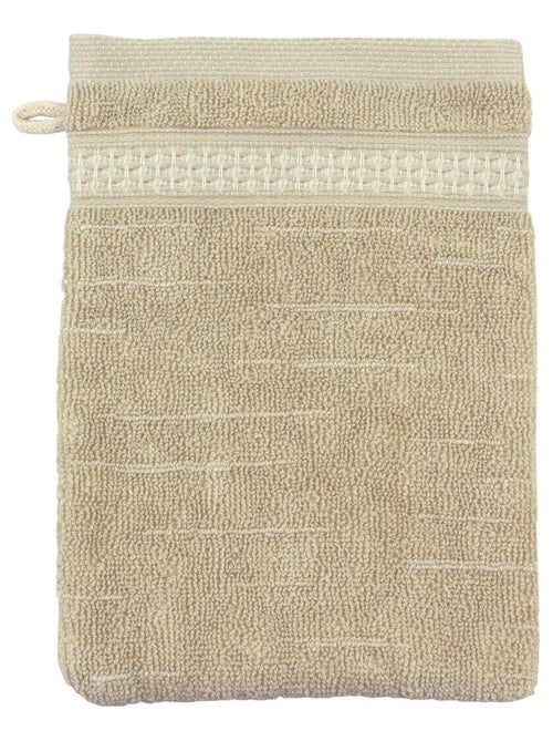 Gant de toilette FICUS 500 g/m2 pur coton issu de l'agriculture biologique - Kiabi