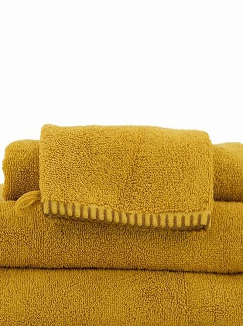 Gant de toilette FJORD coton Jaune or - Kiabi
