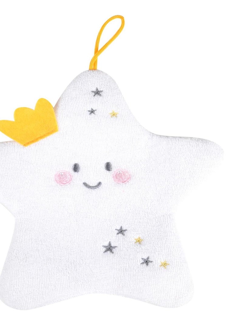 Gant de toilette marionnette enfant 19 x 21 cm Petite etoile Blanc - Kiabi