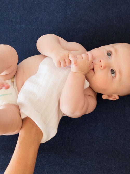 Gant de toilette mousseline de coton - Kiabi