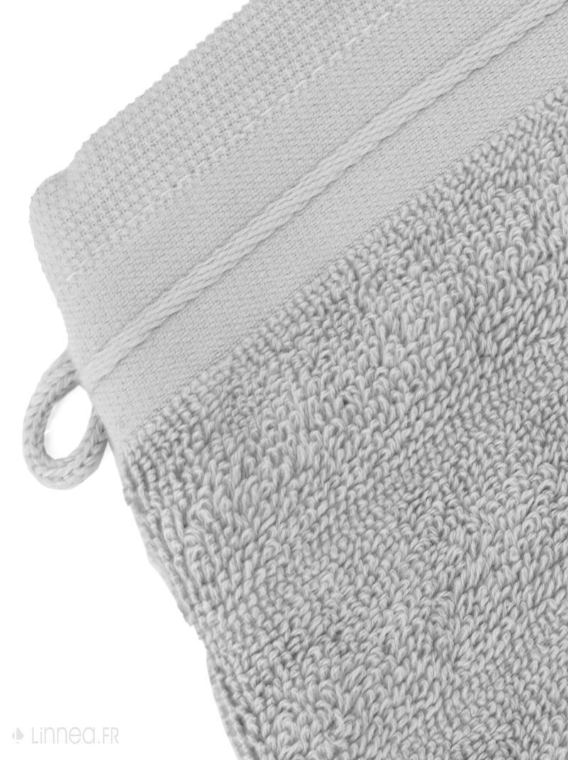 Gant de toilette NATURAL STRIPES Gris moyen - Kiabi
