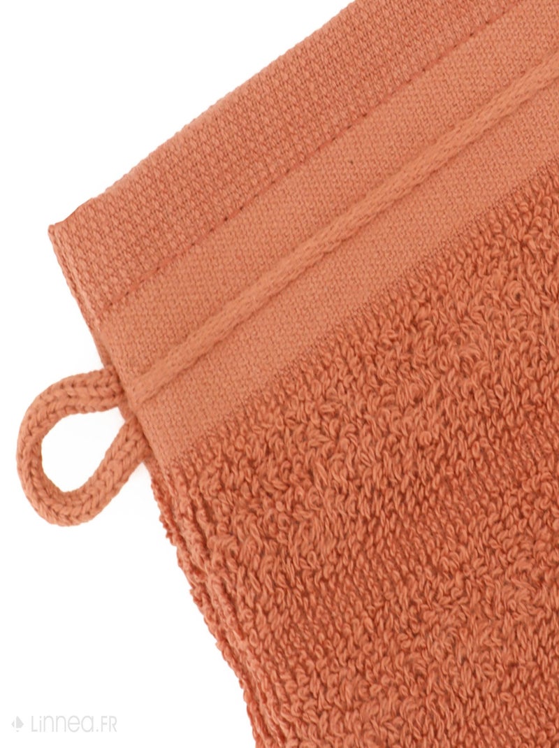 Gant de toilette NATURAL STRIPES Jaune moutarde - Kiabi