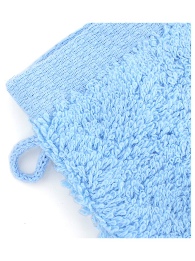 Gant de toilette PURE 550 g/m2 Bleu ciel - Kiabi