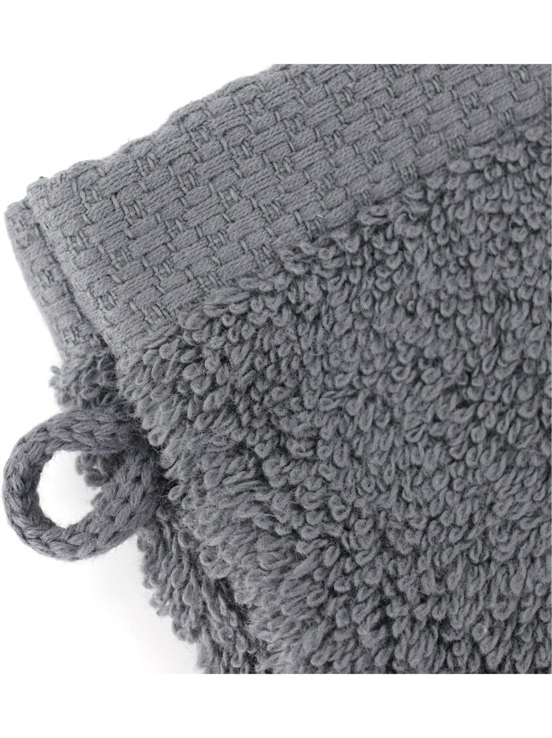 Gant de toilette PURE 550 g/m2 gris anthracite - Kiabi