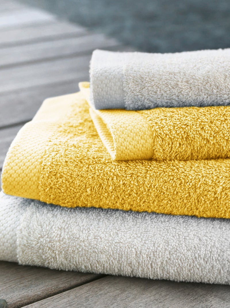 Gant de toilette PURE 550 g/m2 Jaune - Kiabi
