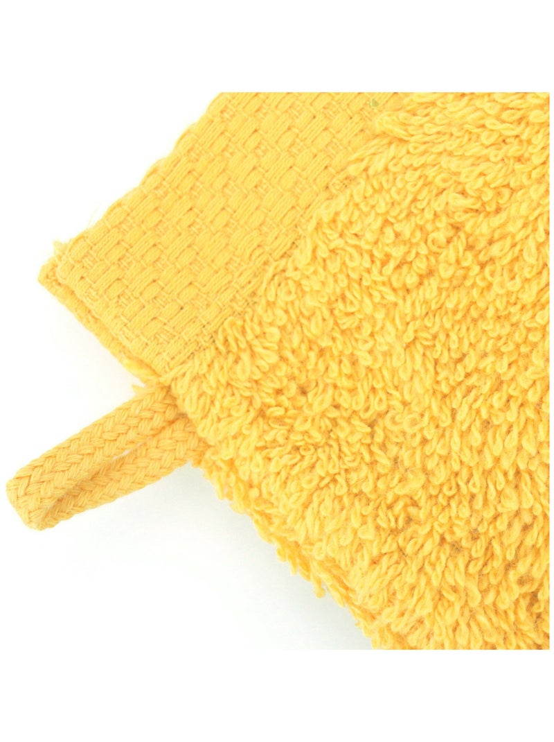 Gant de toilette PURE 550 g/m2 Jaune - Kiabi