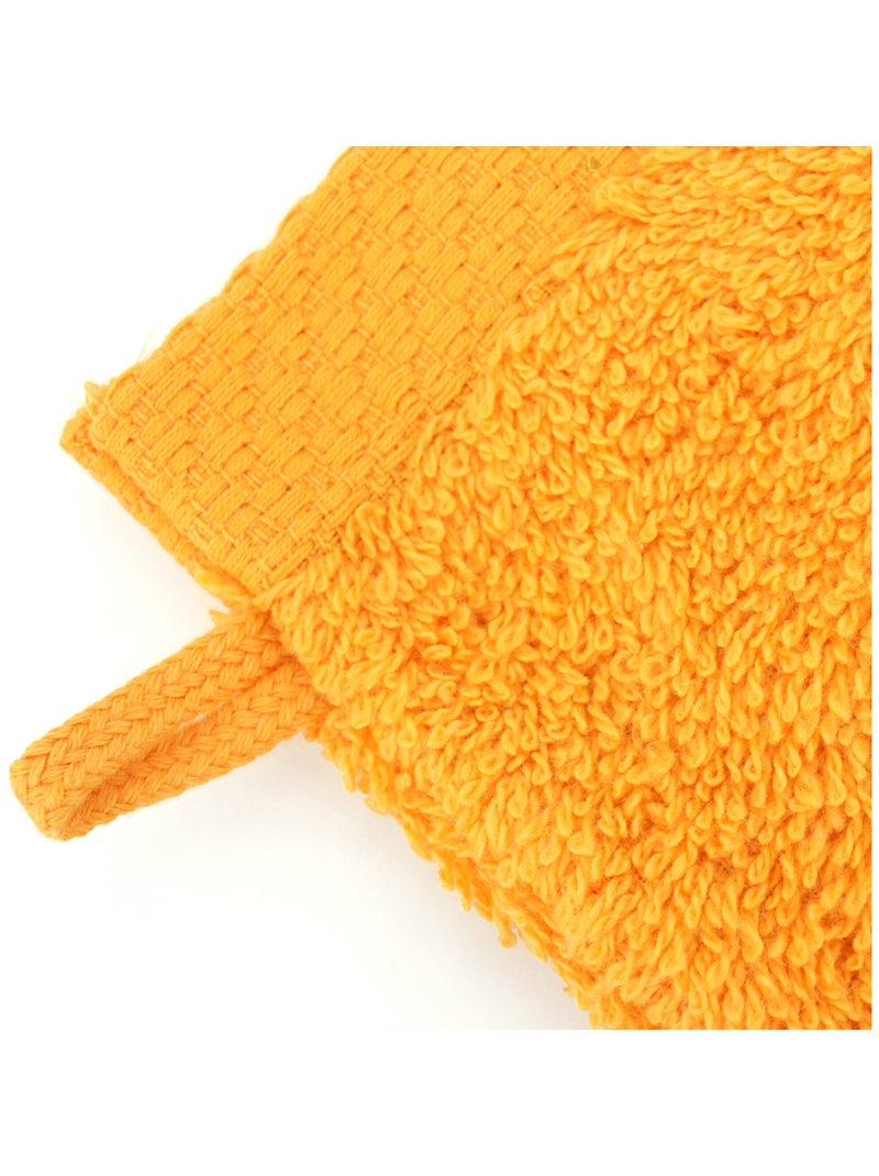 Gant de toilette PURE 550 g/m2 Jaune or - Kiabi