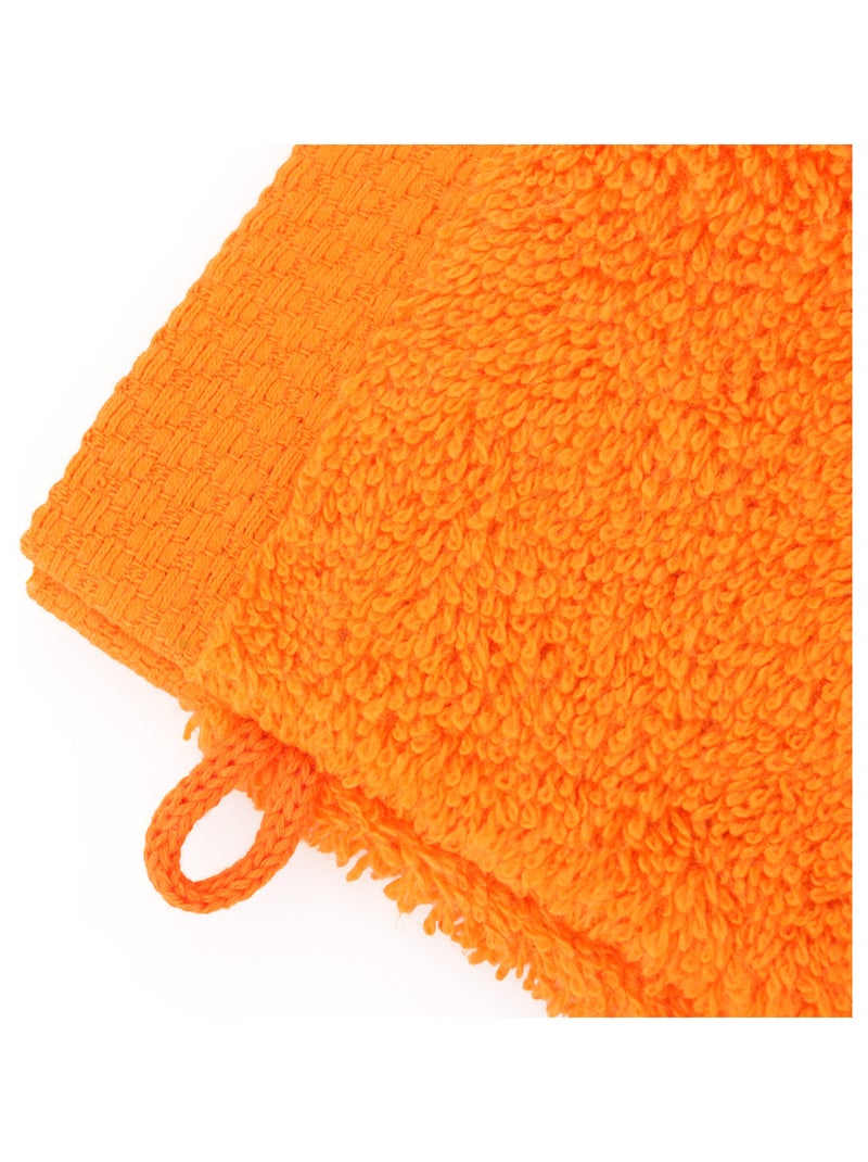 Gant de toilette PURE 550 g/m2 Orange - Kiabi