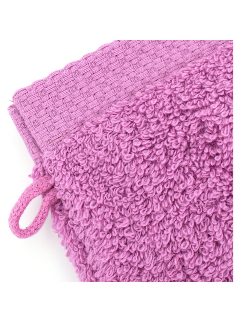 Gant de toilette PURE 550 g/m2 Rose parme - Kiabi