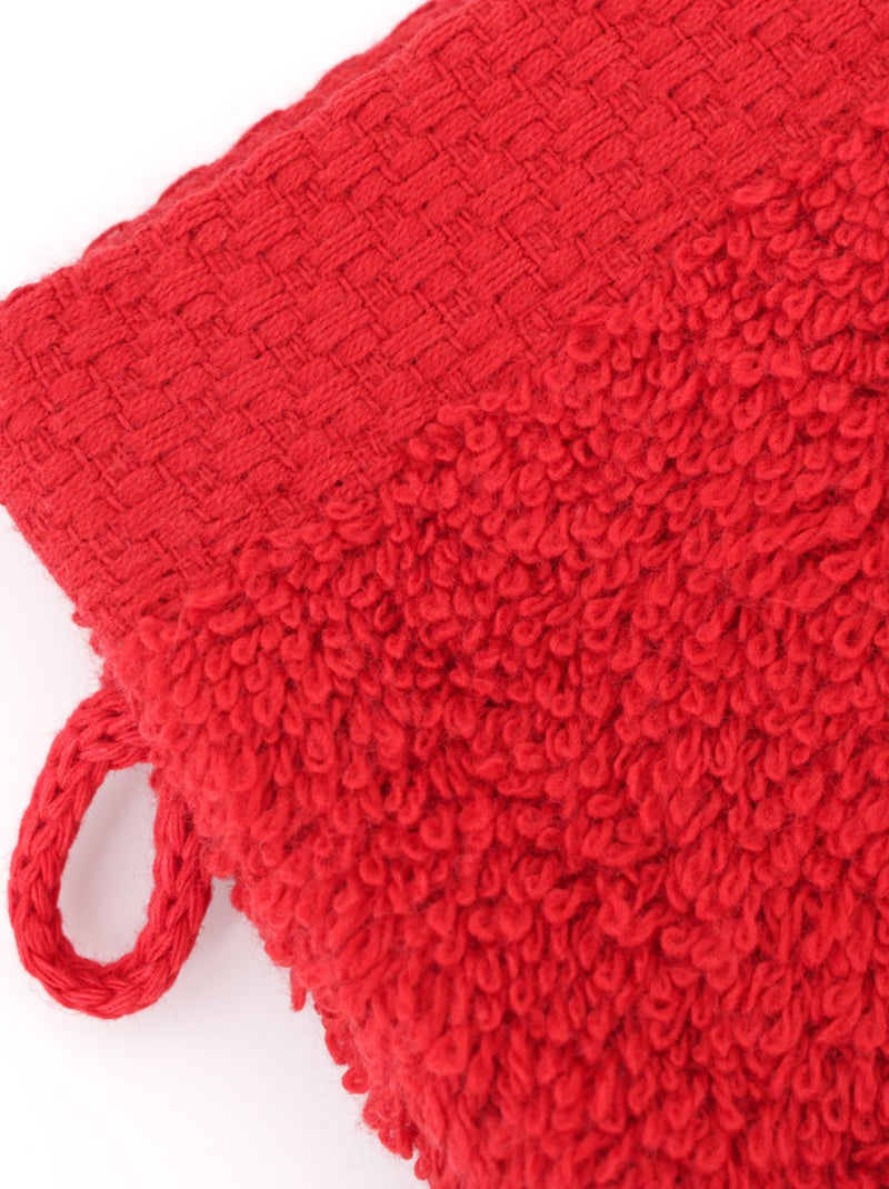 Gant de toilette PURE 550 g/m2 Rouge - Kiabi