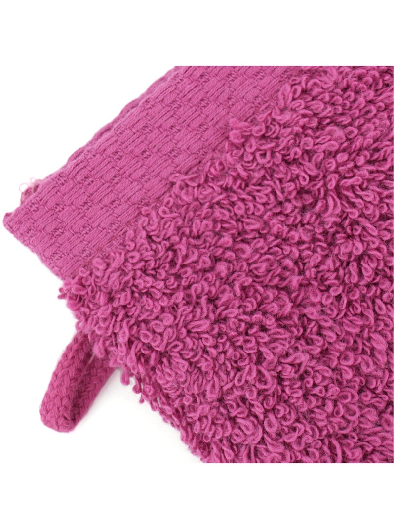 Gant de toilette PURE 550 g/m2 Violet prune - Kiabi