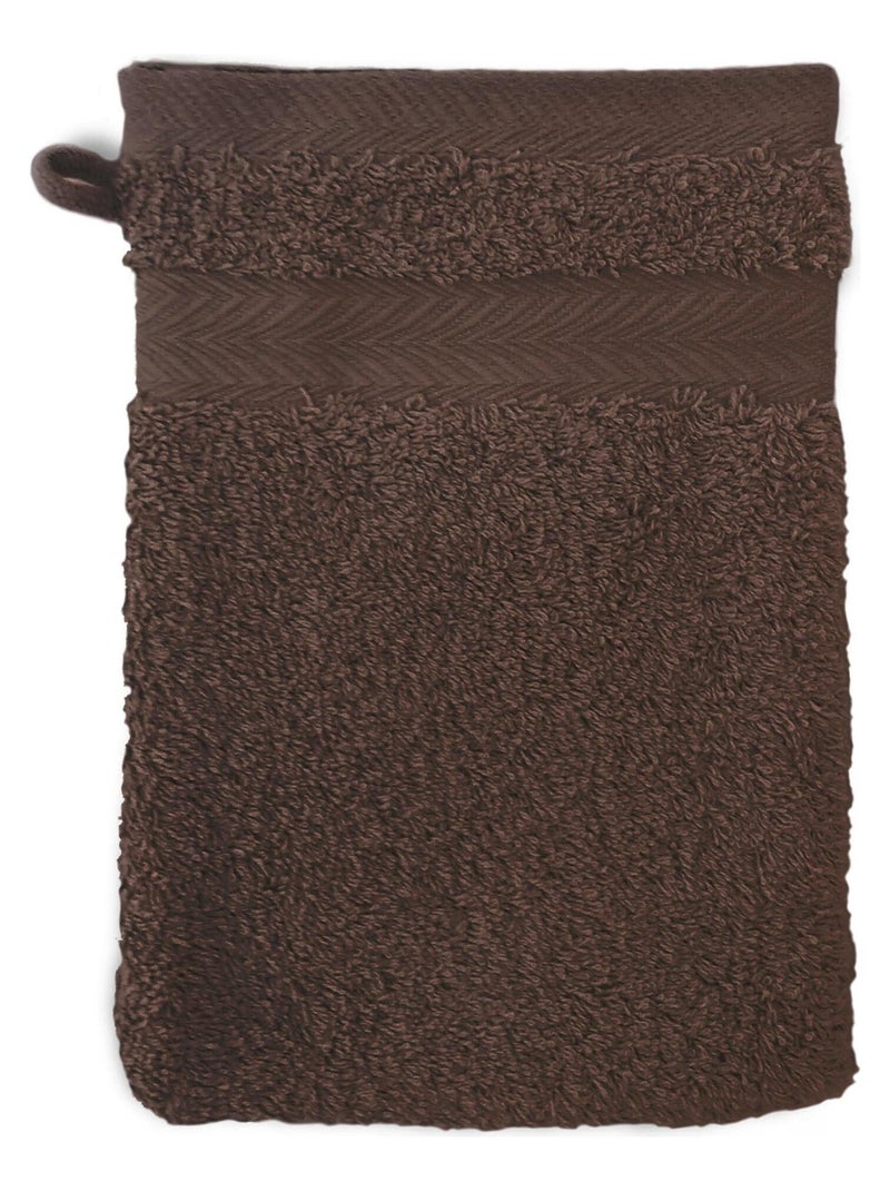 Gant de toilette ROYAL CRESENT Marron chocolat - Kiabi