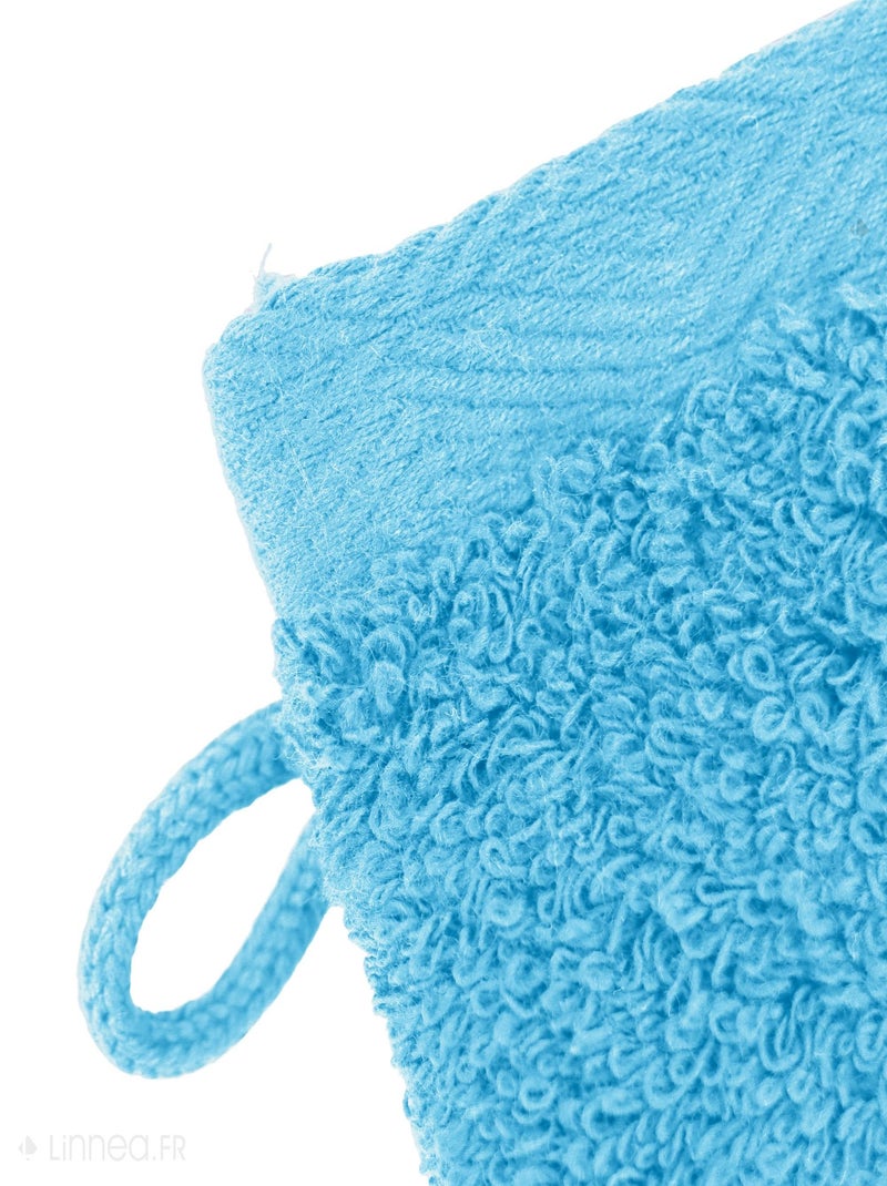 Gant de toilette SOFTY Bleu lagon - Kiabi