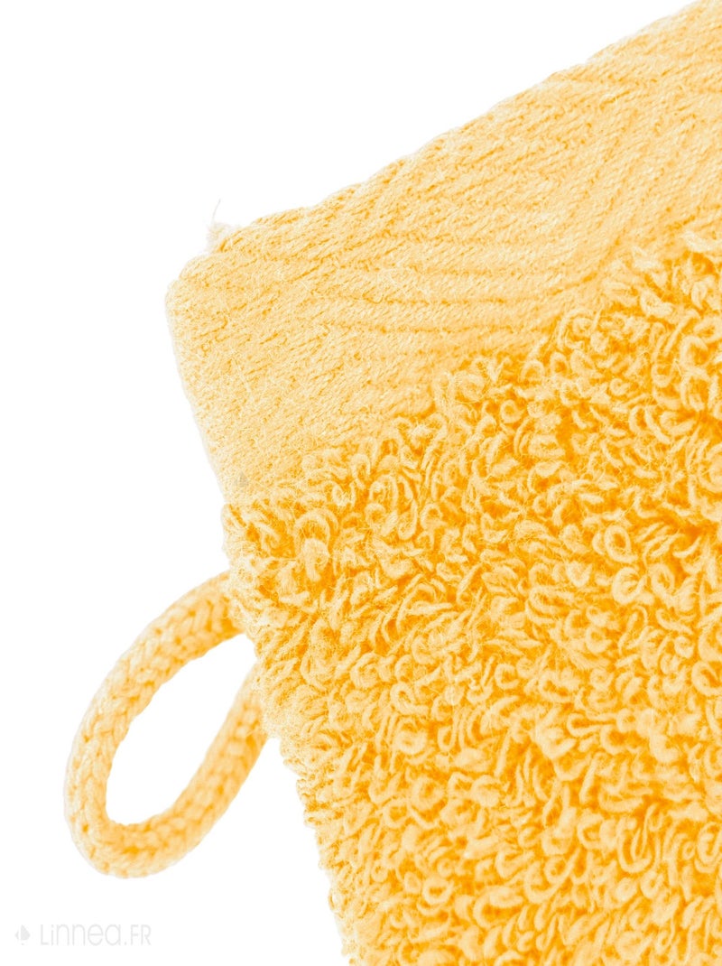 Gant de toilette SOFTY Jaune or - Kiabi