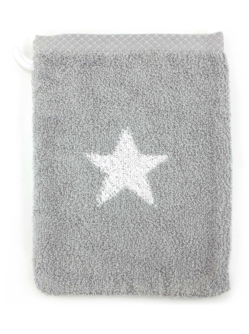 Gant de toilette STARS Gris - Kiabi