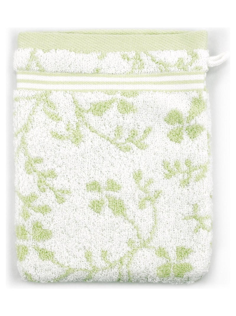 Gant de toilette VINTAGE FLORAL Vert - Kiabi