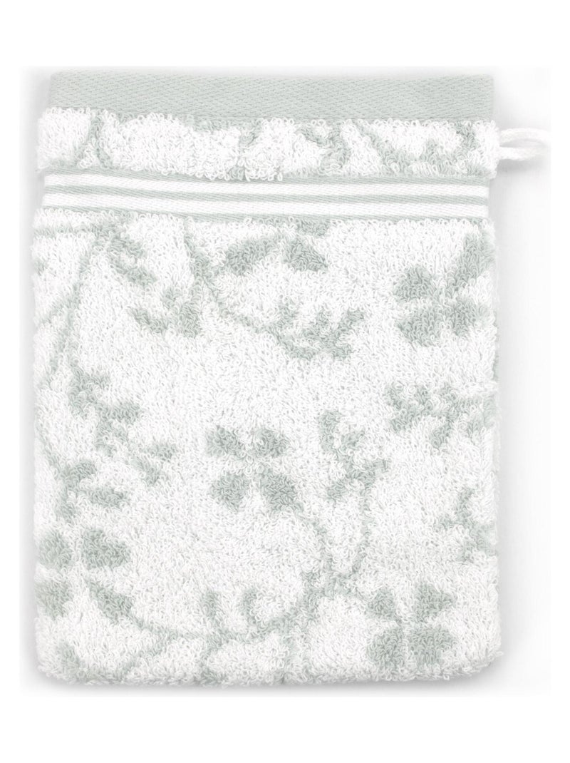 Gant de toilette VINTAGE FLORAL Vert kaki clair - Kiabi