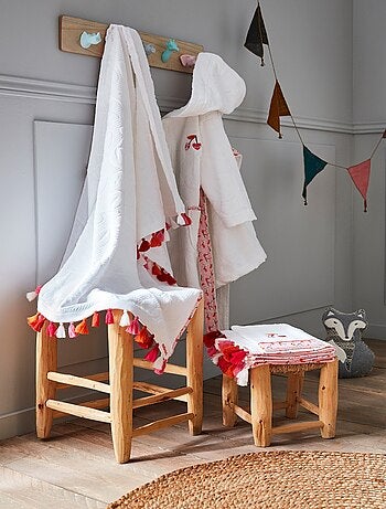 Gant eponge fille Escapade Kawaii 15x21cm - 100% Coton - 400 GSM - Rose