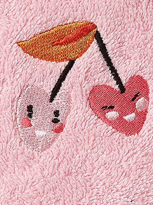 Gant eponge fille Escapade Kawaii 15x21cm - 100% Coton - 400 GSM - Rose - Kiabi