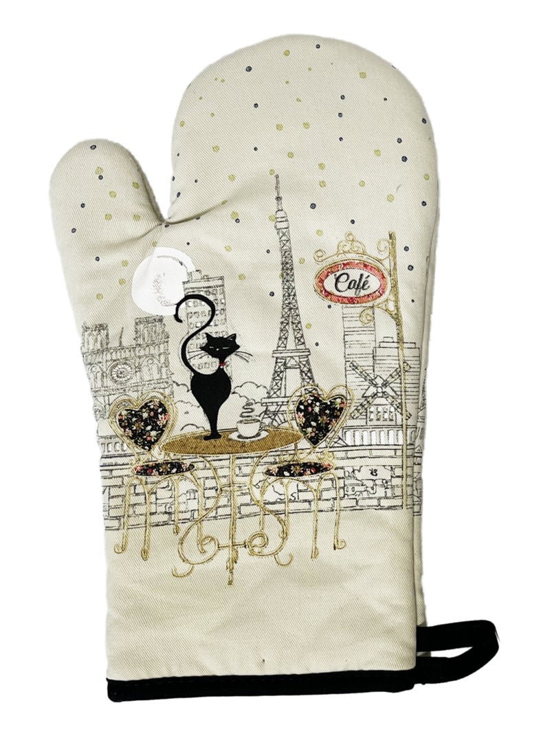 Gant et manique chat terrasse parisienne Beige - Kiabi