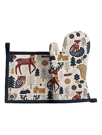 Gant et manique de cuisine Animaux d'hiver
