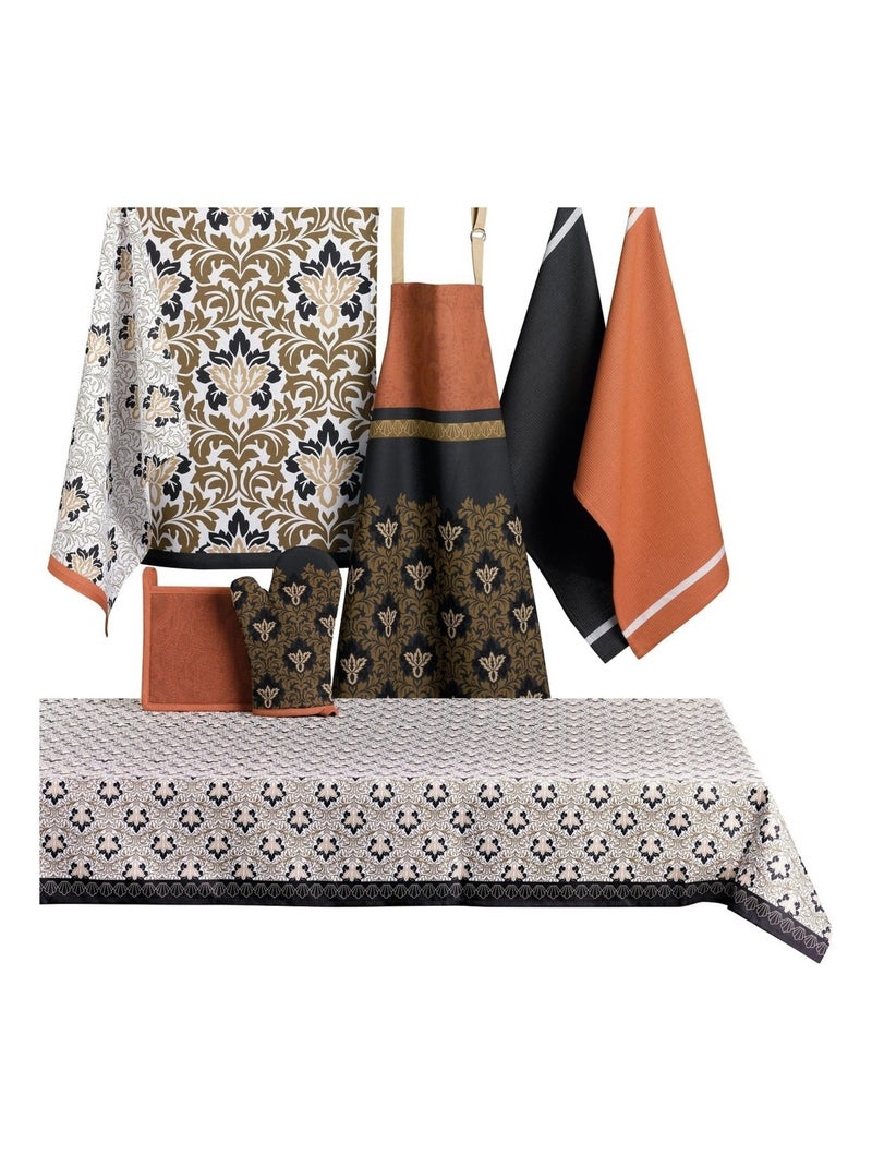Gant et manique de cuisine Marie Antoinette Orange - Kiabi