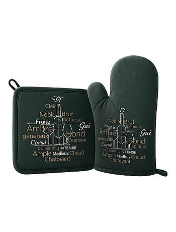 Gant et manique de cuisine Saveurs du vignoble