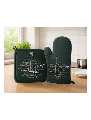 Gant et manique de cuisine Saveurs du vignoble