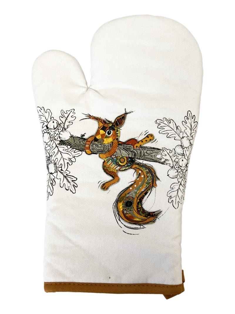 Gant et manique écureuil Blanc - Kiabi