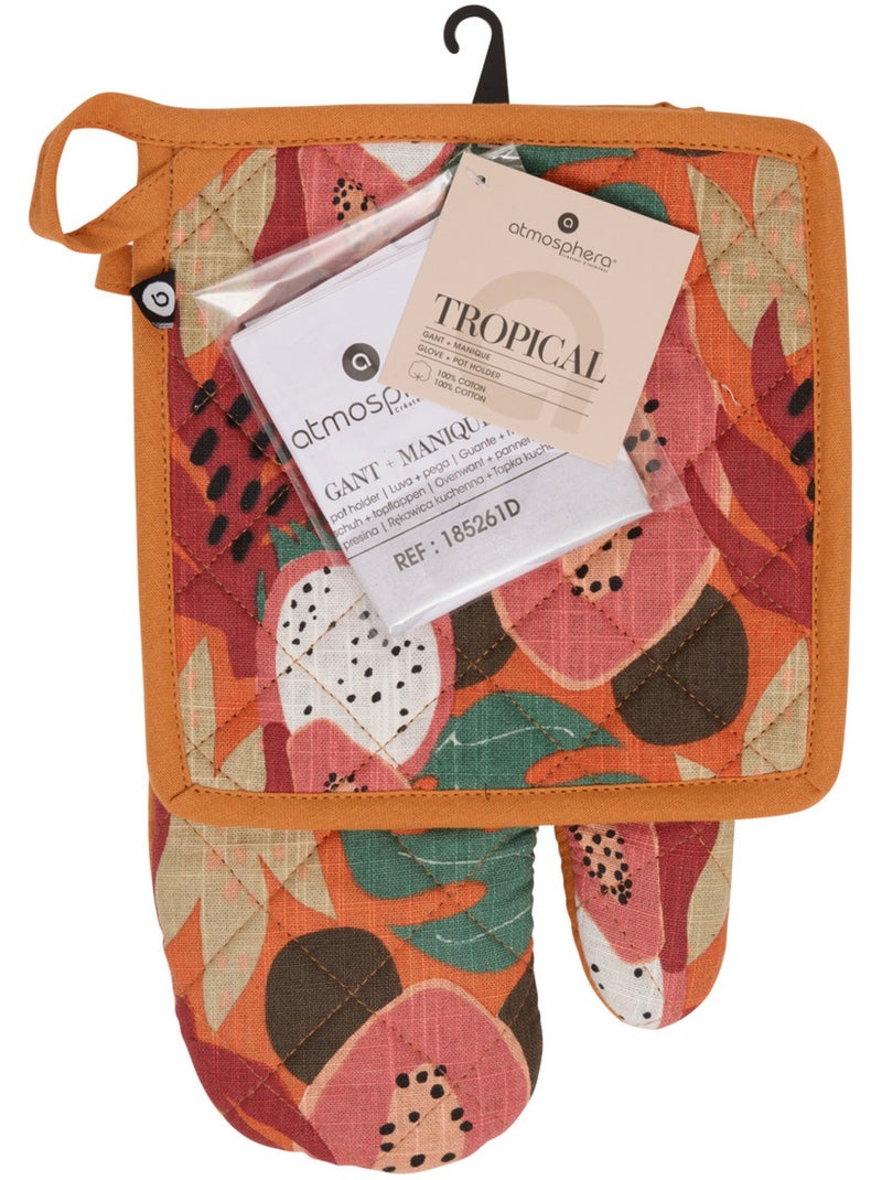 Gant et manique imprimé tropical TROPICAL Multicolore - Kiabi