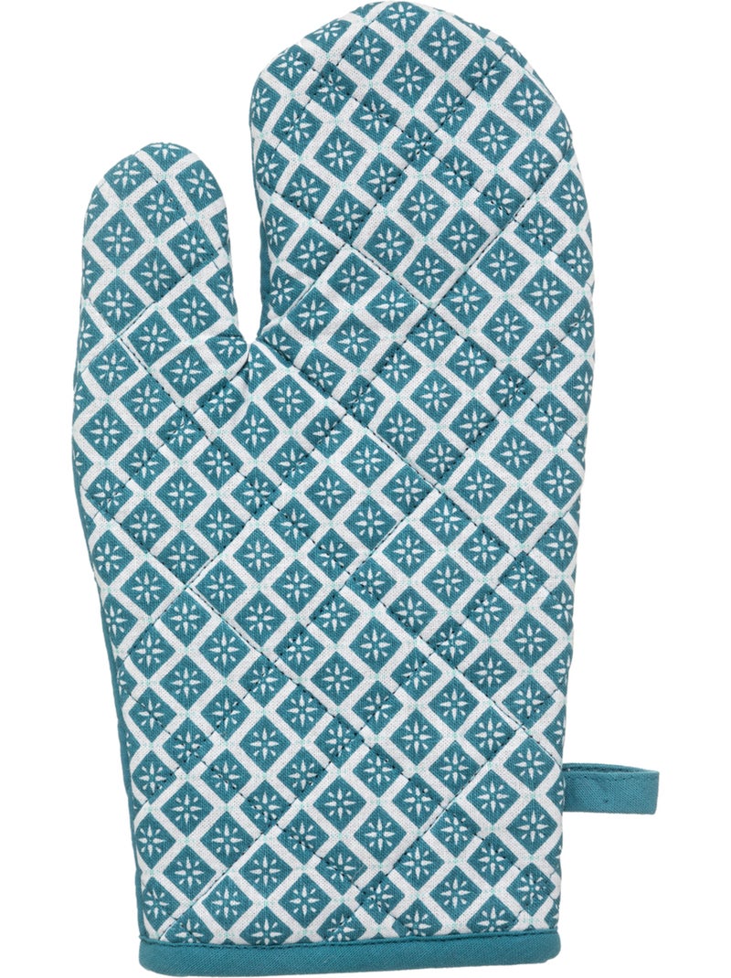Gant et manique imprimés TIKAL Bleu canard - Kiabi