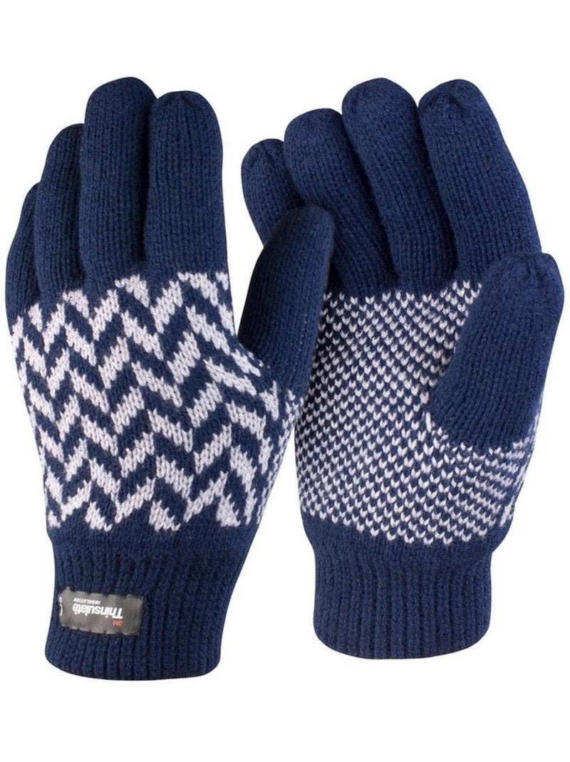 Gants - result winter essentials Bleu marine/Gris froid - Kiabi