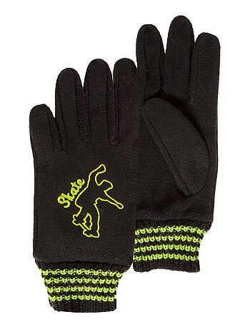 Gants 10/12 ans pour écrans tactiles - doublés polaire mixte enfant Isotoner