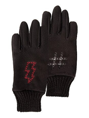 Gants 10/12 ans pour écrans tactiles - doublés polaire